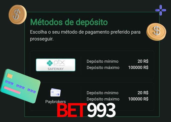 O cassino bet993 oferece uma grande variedade de métodos de pagamento